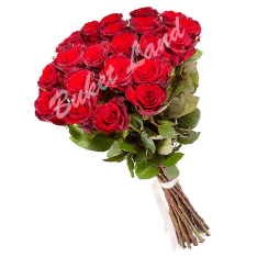 19 красных роз Гран При 60 см фото