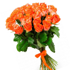 29 оранжевых роз Вау 60 см фото