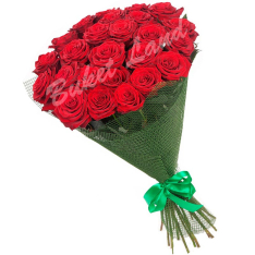 31 красная роза Гран При 60 см фото