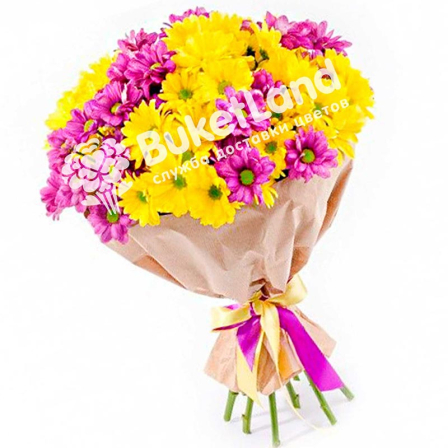 9 хризантем микс buketland.com.ua 9 хризантем микс фото