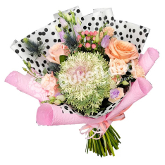 Букет цветов «Сладкая вата» фото