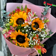 Букет цветов «Летняя нежность» фото